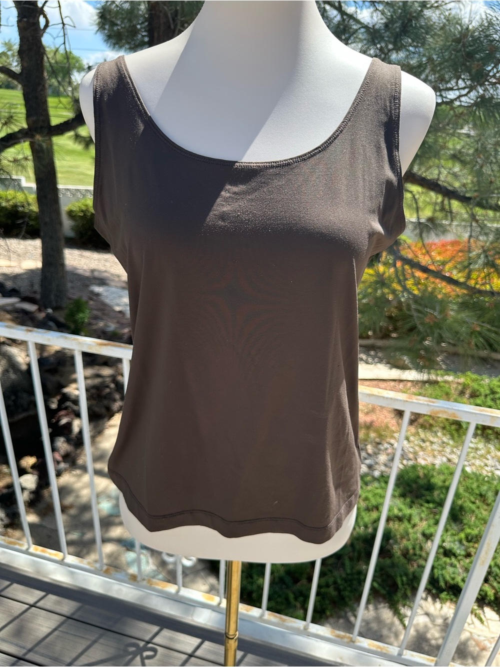 Chico's Brown Scoop Neck Tank Top